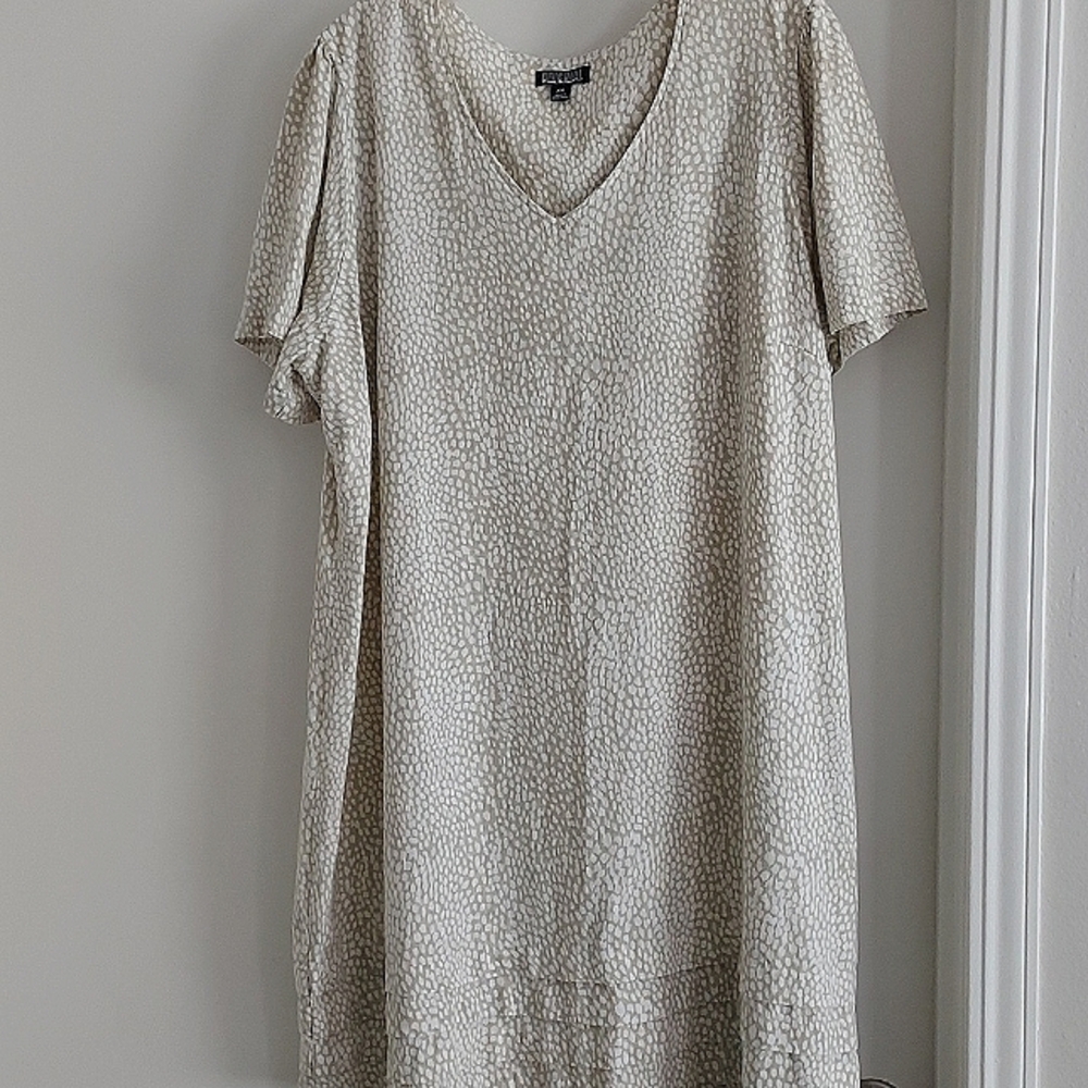 Nicole Miller Beige Patterned Dress XXL